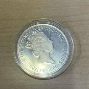 【TS0421】イギリス 女王エリザベス2世 バージン諸島 20ドル 銀貨 コイン 硬貨 貨幣 通貨 古銭 コレクション ケース入り