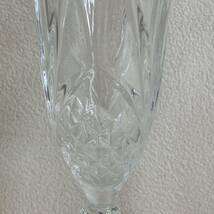 【S0429】菊紋 ペアグラス ワイングラス シャンパングラス グラス クリスタル 食器 ガラス 2客 _画像3