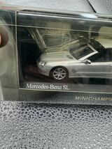 ミニチャンプス PMA 1/43 MER CEDES-BENZ メルセデスベンツ SL オペレー ティング ルーフ 2001 シルバー_画像2