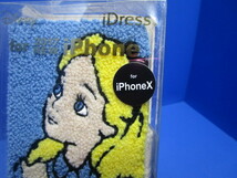 在庫処分 サンクレスト iDress iPhoneXS iPhoneX 5.8インチ対応 手帳型 ケース サガラ刺繍カバー ディズニーキャラクター アリス_画像5