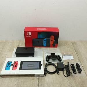 070） A 〈中古品〉ニンテンドーSwitch 本体 ネオン HAC-001［-01］【動作確認/初期化済】2