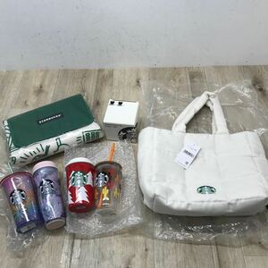 174 D / STARBUCKS スターバックス タンブラー デミタス&プレート 福袋 トートバッグ レジャーシート セット まとめ 中古 現状品