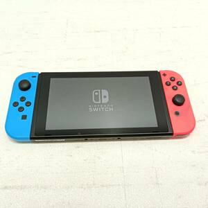 070）A〈中古品〉ニンテンドーSwitch 本体＋ジョイコンのみ(ネオンレッド/ネオンブルー) HAC‐001一部ジャンクあり【動作確認/初期化済】