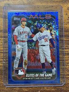 【100円スタート】Topps 2024 Series 1 大谷翔平 ベッツ Ohtani Betts #138 Elites of the Game ブルー リフラクター Blue Foil 999枚限定