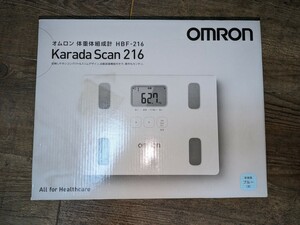 [ вскрыть settled не использовался товар ]OMRON Omron масса измеритель состава тела HBF-216-B( голубой )