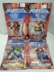 新品 4点セット MASTERS OF THE UNIVERSE 200X HE-MAN MER-MAN TRAPJAW RAM MAN マスターズ オブ ザ ユニバース ヒーマン 魔界伝説 マテル 