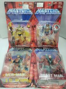 新品 4点セット MASTERS OF THE UNIVERSE 200X HE-MAN BUZZ-OFF ROBOTO MER-MAN BEAST MAN マスターズ オブ ザ ユニバース 魔界伝説