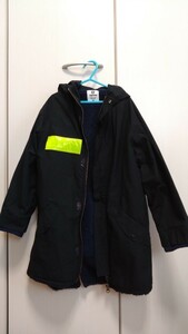 hiking モッズコート M（140-150cm） ハイキング キッズ 子供服 ブラック黒色