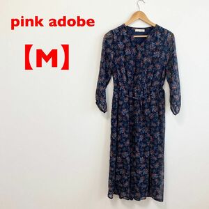 pink adobe 花柄ロングワンピース　Mサイズ