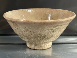 時代 井戸茶碗 高麗 李朝 高麗茶碗 口径 約14.0cm ■ 茶道 茶道具 陶器 陶芸 古陶磁器 陶磁器 ■ 茶道家所蔵品 駒A 松897