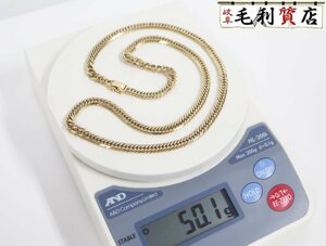 K18 キヘイ 50.1g 8面トリプル 喜平 ネックレス ロング イエローゴールド 8メントリプル 750 YG 【中古】 ジュエリー