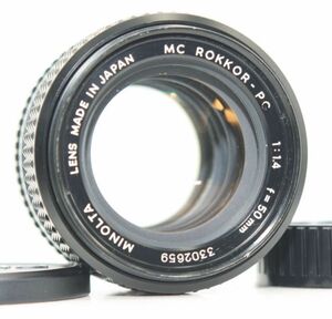 整備品　MINOLTA MC ROKKOR-PG 50mm f1.4 単焦点　オールドレンズ　い