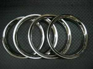 * moon I z* stainless steel wheel ring # steel iron chin wheel .!14 -inch trim ring *mooneyes * one touch trim ring 