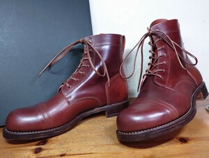 [.. put on footwear only / free shipping ] made in Japan NORIEI/ paste ei cordovan semi dress cap tu boots 27.5cm corresponding red tea /moto makersshose