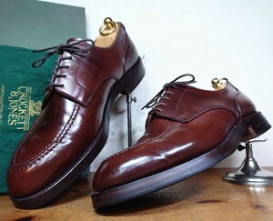 【美品/コードバン】英国製 CROCKETT&JONES/クロケット&ジョーンズ ONSLOW 325Last Uチップ 8E 26.5-27cm相応 送料無料/alden tricker's