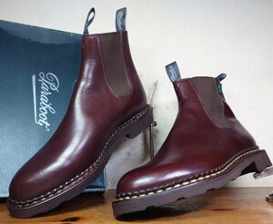 [.. put on footwear only / free shipping ]2016 year FRANCE made Paraboot/ Paraboot hole cut side-gore boots UK61/2 25cm corresponding tea /cheaney Crockett 