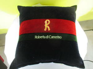 * Roberta di Camerino Roberta di Camerino cushion embroidery 35×35×14.5cm approximately 310. navy navy blue interior beautiful goods 