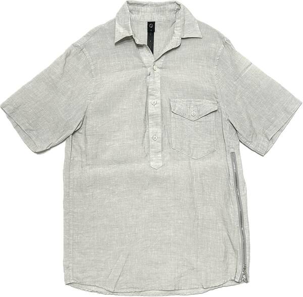 定価3.3万 wjk silk linen side zip pullover shirts Mサイズ 黒 シルクリネンサイドジップシャツ akm　ジュンハシモト