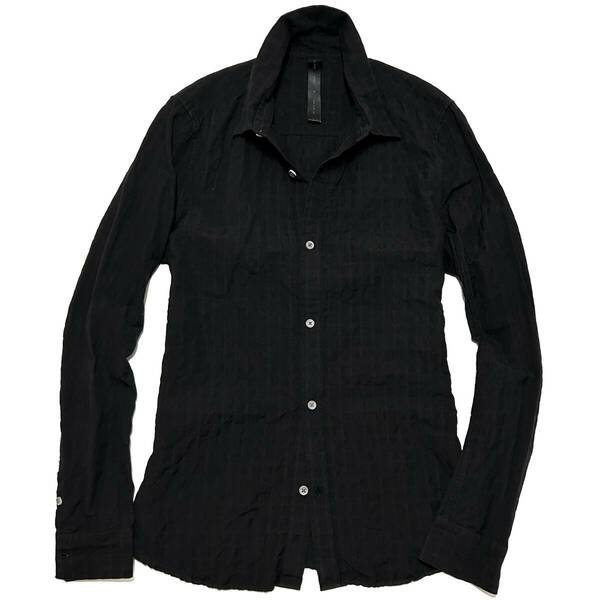 定価3.3万 wjk COTTON LINEN SLAB SHIRT Mサイズ 黒 コットンリネンスラブシャツ akm　ジュンハシモト