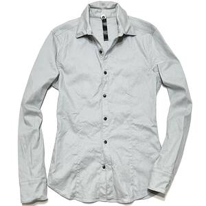 Safari掲載 定価2.5万 wjk STRETCH LINEN WIRE SHIRT Mサイズ グレー　ストレッチリネンワイヤーシャツ akm　ジュンハシモト