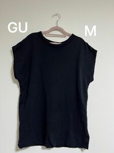 GU ジーユー Tシャツ 美シルエット フレンチスリーブ 綿100