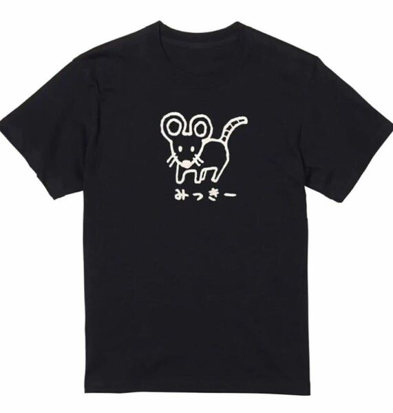 【送料込み】ねずみ→みっきー黒 Mサイズ Tシャツ ネタT おもしろ 大阪名物 なんでやねん ギャグ ネタ ウケ狙い パロディ