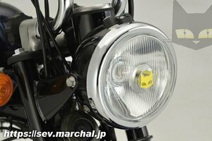 4ミニ用マーシャルヘッドランプ819ASSY クリアーレンズ モンキー・APEのケースにそのまま装着　ライト径130mm　8108