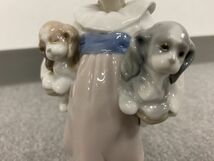 F019-CH2-546 LLADRO リヤドロ 私のパピーたち 陶器人形 西洋 置物 少女 犬_画像7