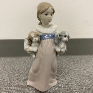 F019-CH2-546 LLADRO Lladro мой papi-.. керамика кукла запад украшение девушка собака 
