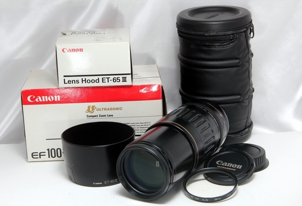 ☆もっと遠くへ☆CANON EF 100-300mm F1:4-5.6 USM♪レンズフード付きで気分はプロカメラマン♪元箱やレンズケース付き☆