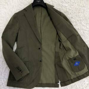 希少色 RINGJACKET リングヂャケット テーラードジャケット アンコンジャケット コットン サイドベンツ 本切羽 カーキ 緑 サイズ46 M