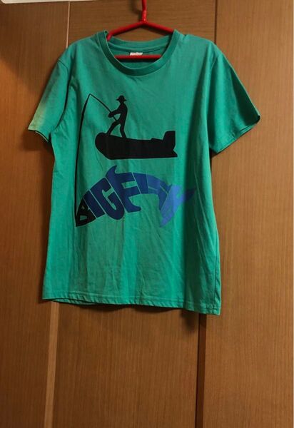 メンズM☆ビックフィッシュ♪釣りまんTシャツ♪クーポン消化ポイント消化面白