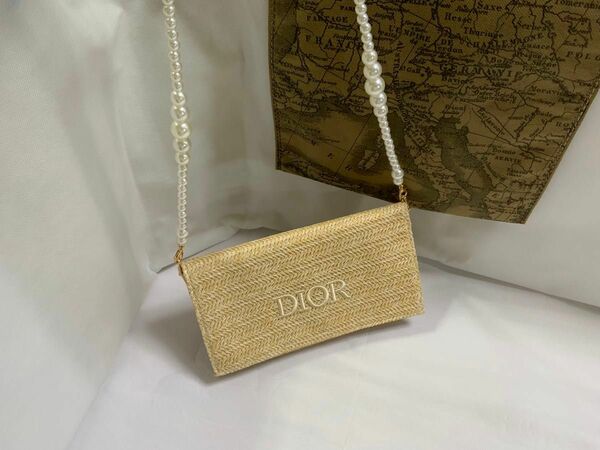 DIOR ##ショルダーバックノベルティポーチ//正規品　ラダンベージュ // ショルダーバッグ