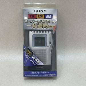 J2139★中古品★ SONY SRF-R600V 携帯ラジオ　TV／FM／AM スーパーエリアコール　１発選局　高音質ステレオサウンド 通電のみ確認済み