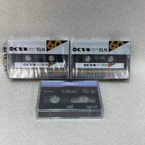 J2143★中古未使用品★ レトロ エコーソニック カセットテープ CVS ELN 60 、SONY Album Hi8 MP 120の画像1