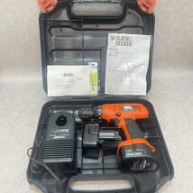 L5010★BLACK&DECKER ブラックアンドデッカー　ドリルドライバー　CD432 10mm 12V 動作未確認　現状品_画像1