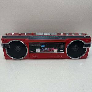 H2095* secondhand goods * electrification only has confirmed *SANYO radio-cassette MR-U4SS Showa Retro 