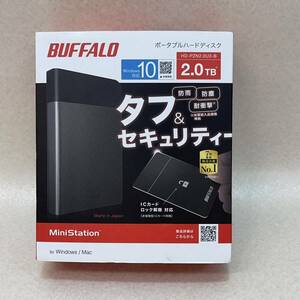 J5135* б/у товар * работоспособность не проверялась товар *BUFFALO портативный жесткий диск HD-PZN2.0U3-B жесткий & система безопасности 2.0TB