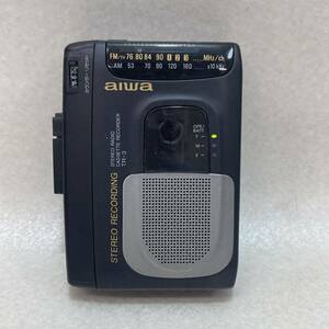 J5256★中古品★通電確認済み★ AIWA アイワ ポータブルカセットレコーダー TR-3 