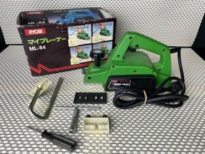 ★動作確認済み☆RYOBI リョービ ブレーキ付 マイスプレーナ ML-84 カンナ かんな 木工 電気 電動 工具 大工道具 84mm 現状品★