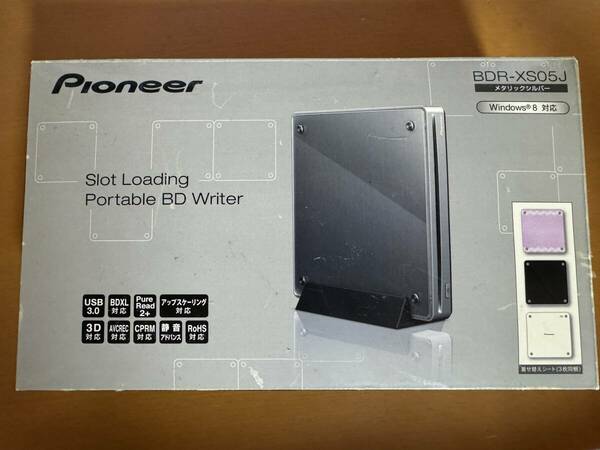 BDR-XS05J　Pioneer　ブルーレイディスク　BD　メタリックシルバー　ライター　USB3.0