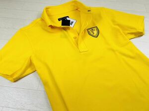  новый товар 1 иен старт! обычная цена 1.6 десять тысяч L размер новый товар не использовался 23 район GOLF 23 район Golf стандартный спортивный соты свет kanoko половина .. рубашка-поло желтый цвет 