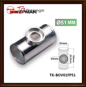 T2GARAGE 汎用品★ 51 mm 2 ターボアルミフランジパイプチューブブローオフ SSQV SQV BOV バルブ TKBOV01FP51