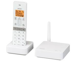 【中古】シャープ 電話機 コードレス 1.9GHz DECT準拠方式 迷惑電話機拒否機能 ホワイト系 JD-SF1CL-W