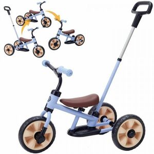 he...! sun rider NEO mat blue tricycle balance bike .... bike marlin li with function pushed hand stick 