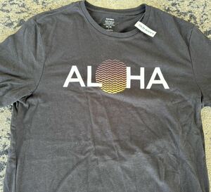 ハワイ 限定 オールドネイビー 半袖 Tシャツ ALOHA ロゴ 黒 ブラック M 新品 OLD NAVY Hawaii Limited Tee 