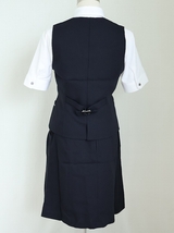 希少 19号 SUNPEXIST 濃紺 事務 新品 ◆ OL制服 / 事務服 ◆ ベスト,スカート,ジャケット 上下セット,新品ブラウス,新品リボンのオマケ付_画像2