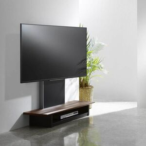 朝日木材加工 テレビ台 ダークブラウン AS-WG1200-DB 壁寄せテレビスタンド