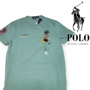 【新品タグ付き】POLO RALPH LAUREN　ポロラルフローレン　フラガール　ハワイ　スーベニア　Tシャツ　L　グリーン