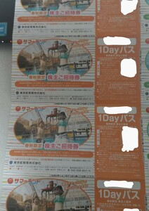  free shipping * newest Tokyo summer Land spring autumn limitation stockholder invitation ticket 1Day Pas 4 sheets ( Tokyo Metropolitan area horse racing stockholder complimentary ticket )